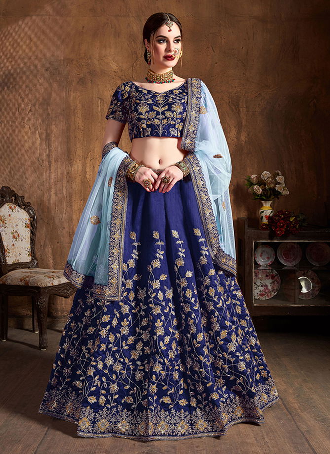 Heavy Silk Wedding Wear Embroidery Work Lehenga Cholis Collection